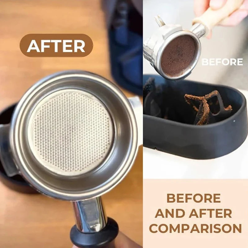 Coffee Portafilter Cleaner Professional Handle Coffee Cleaning Knock Box Coffee Shop Home Kitchen Espresso Cleaner Stable Holder
