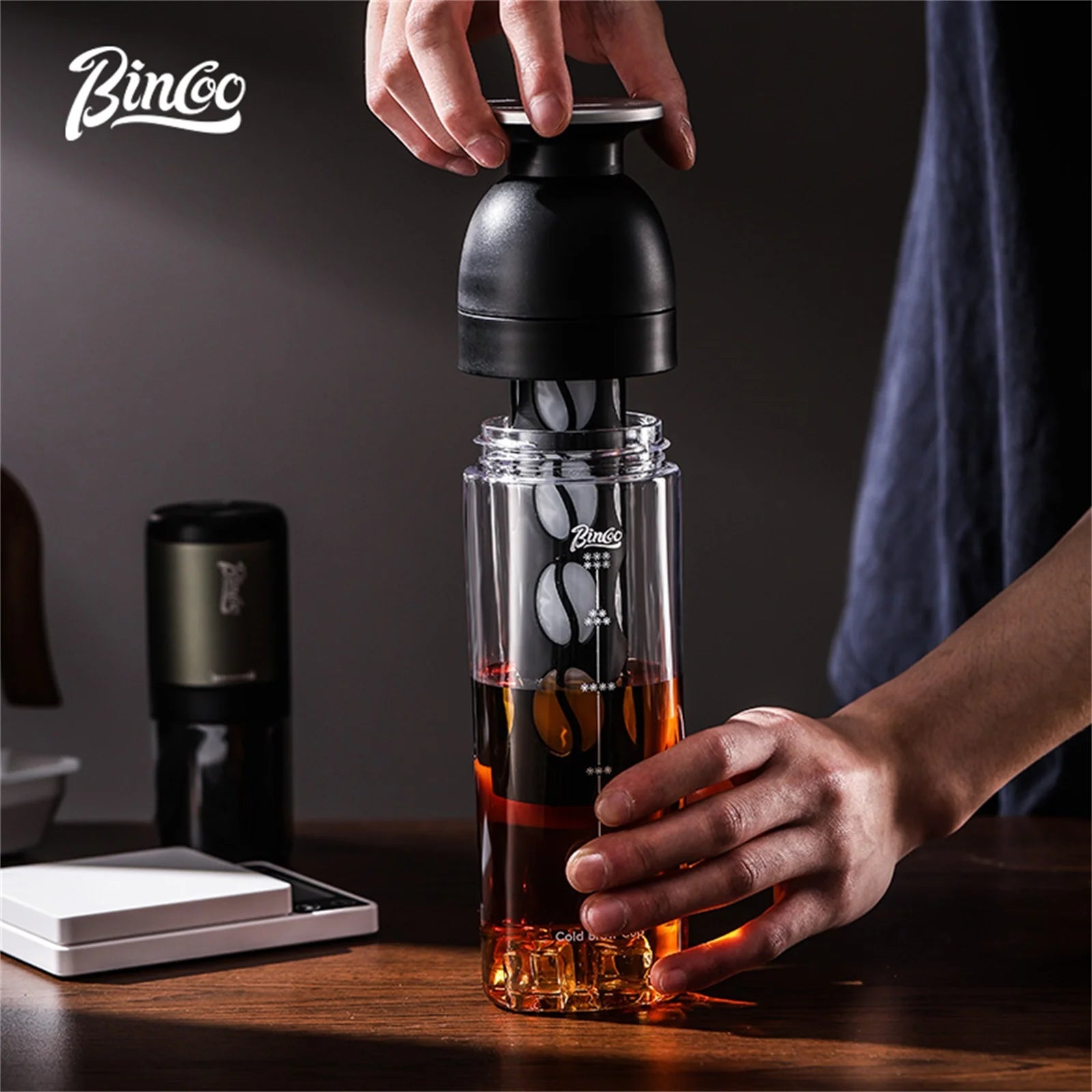 Bincoo Professional Cold Brew Coffee Maker, Safe Tritan Construction, Fine Mesh Filter, Temperature Resistant Portable Brewer