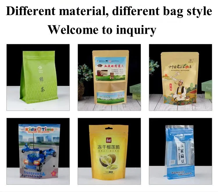 200PCS Aluminum Foil Zipper Packaging Bag DIY Custom Logo Tea Matcha Cocoa Powder Coffee Snack Sugar Spice Jewelry Gift Pouches