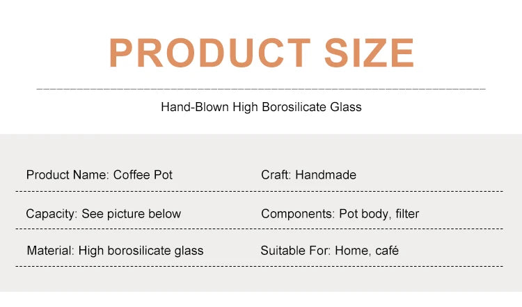 High Borosilicate Glass Coffee Sharing Pot, Pour Over Coffee Maker Set with Drip & Cold Brew Filter, Home Manual Coffee Brewer
