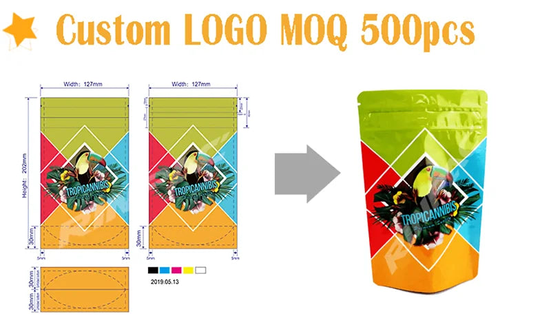Resealable Coffee Herb Powder Zipper Pack Bag Smell Proof Flat Pouches Matte Black Small Aluminum Foil Zip Lock Mylar Bags