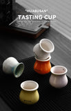 Muvna Ceramic Tasting Cup，120ml huabusan series Tea Cups，Coffee Espresso Cups for Latte, Cappuccino, Espresso Coffee and Tea