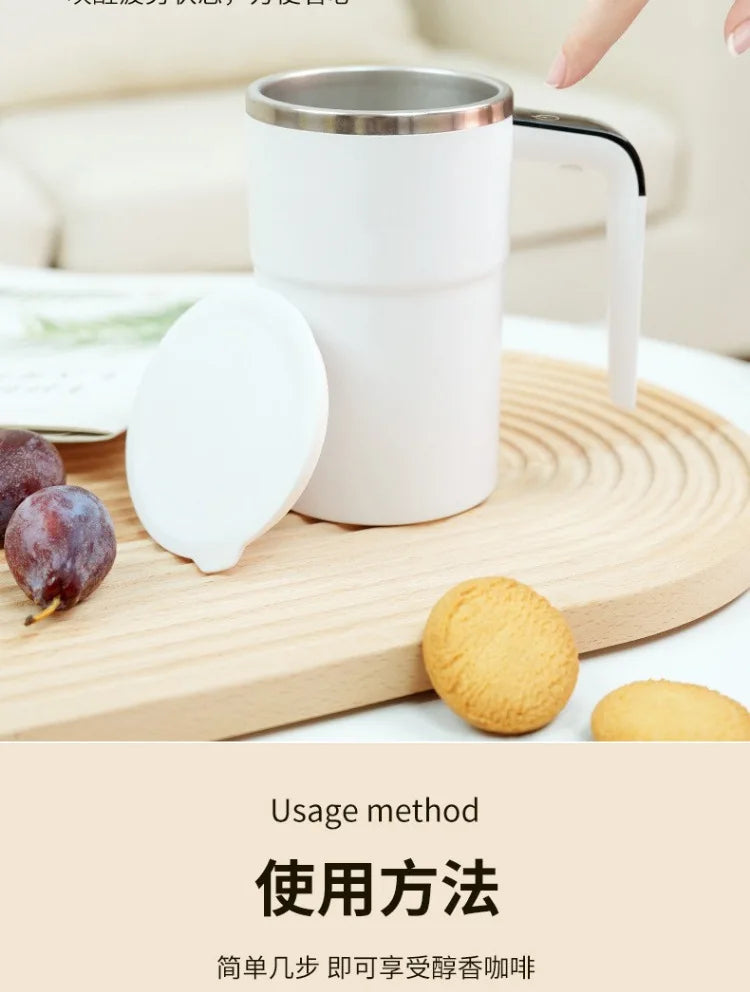 Electric Coffee Mug with LED Temperature Display - One-Touch Operation, Suitable for Mixing Coffee, Milk, Tea, Blended Drinks