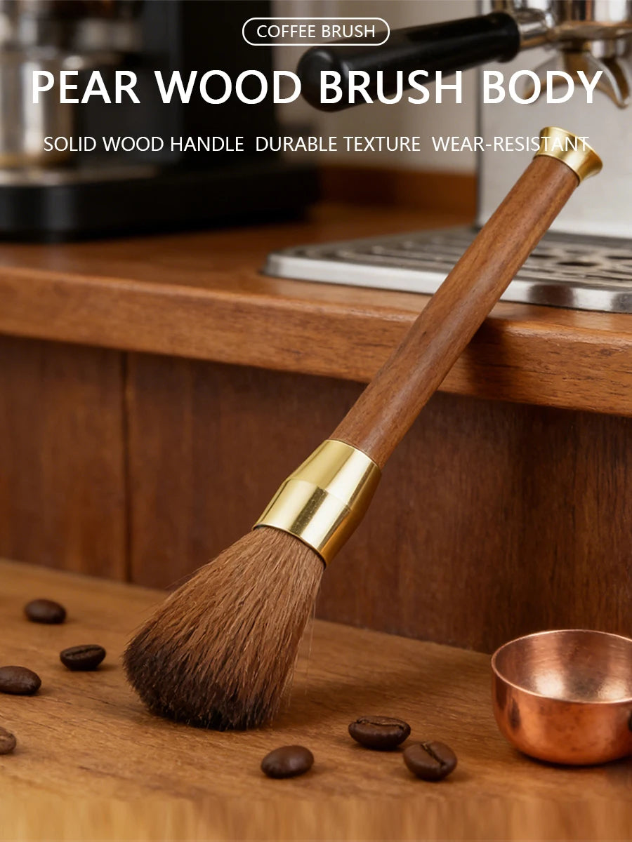 Coffee Grinder Cleaning Brush Wooden Handle Bean Powder Dusting Espresso Brush Barista Tool Coffee Machine cleaning Brush