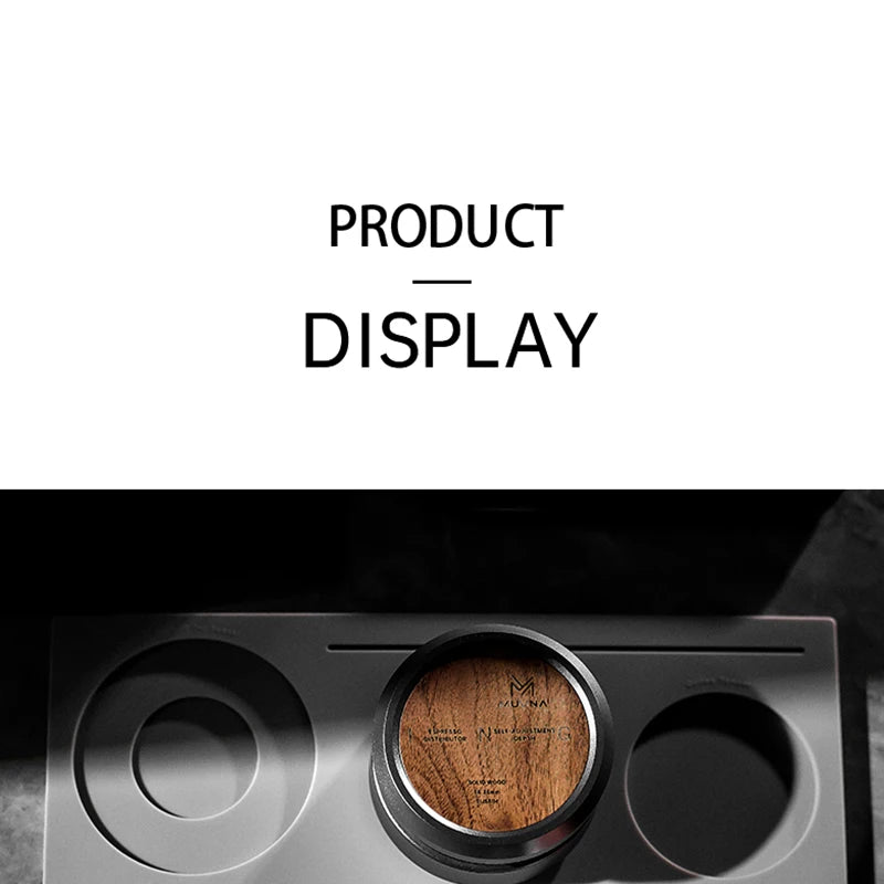 MUVNA Espresso Tamper V2, Slow Rebound Coffee Tamper with Stainless Steel Ripple Base for 51mm/53mm/58mm Portafilters