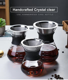 Glass Pour Over Coffee Maker Set with Sharing Carafe, Household Drip Coffee Brewer Kit for Home Brewing