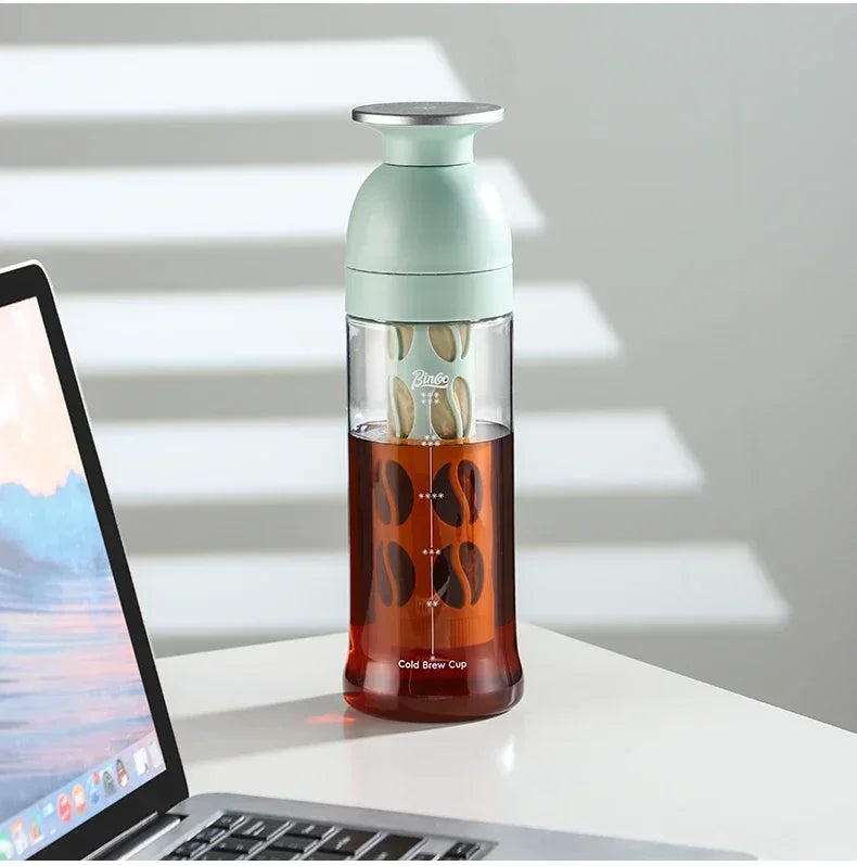 Bincoo Professional Cold Brew Coffee Maker, Safe Tritan Construction, Fine Mesh Filter, Temperature Resistant Portable Brewer