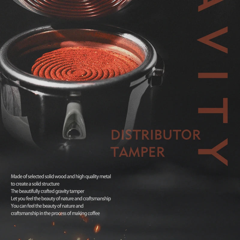 MUVNA Espresso Tamper V2, Slow Rebound Coffee Tamper with Stainless Steel Ripple Base for 51mm/53mm/58mm Portafilters