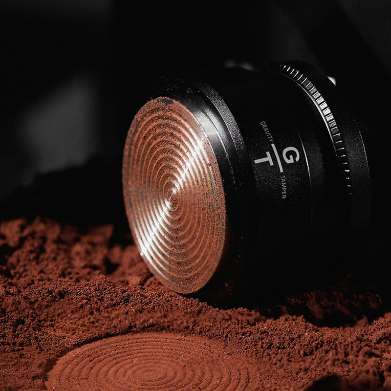 MUVNA Espresso Tamper V2, Slow Rebound Coffee Tamper with Stainless Steel Ripple Base for 51mm/53mm/58mm Portafilters