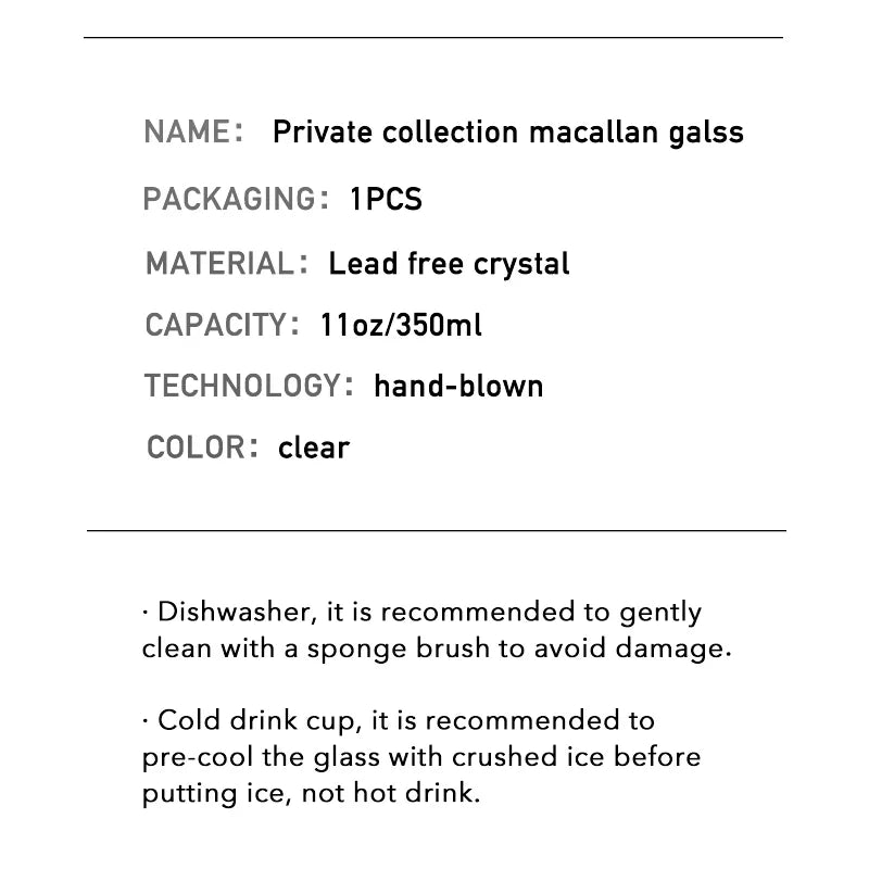 Private Collection Johnnie Walker Glass Whiskey Glass Single Malt Crystal Wine Tumbler Vodka Cognac Brandy Snifter Cup