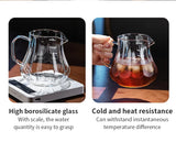 Bincoo 450ml 550ml Glass Coffee Server - Heat Resistant Barista Carafe for Cold Brew and Espresso Easy to Clean Drip Coffee Pot