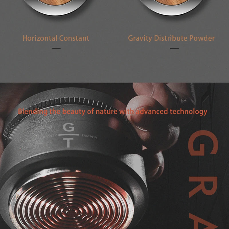 MUVNA Espresso Tamper V2, Slow Rebound Coffee Tamper with Stainless Steel Ripple Base for 51mm/53mm/58mm Portafilters