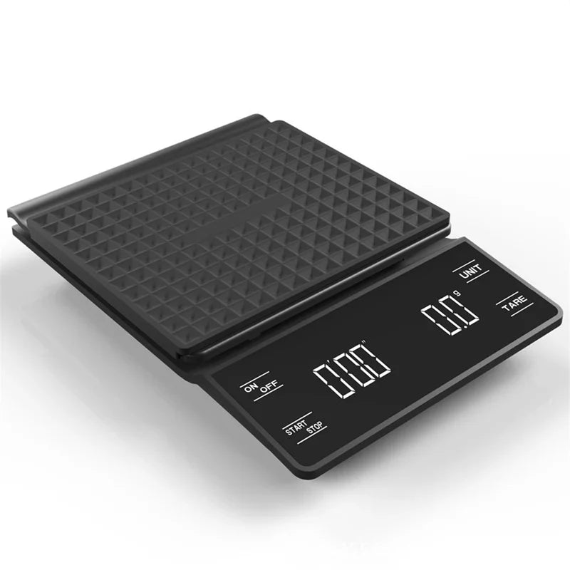 3kg/0.1g Coffee Scale with Timer Kitchen Tools Digital Multifunction Weighing Scale Pour Over Drip Espresso Scale LCD Display