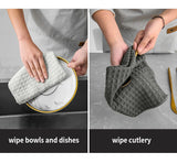 OANKR Barista Microfiber Cloths, 1/4 Pack 12"x12" Professional Cleaning Towels for Espresso Machines, Coffee Bar Accessories