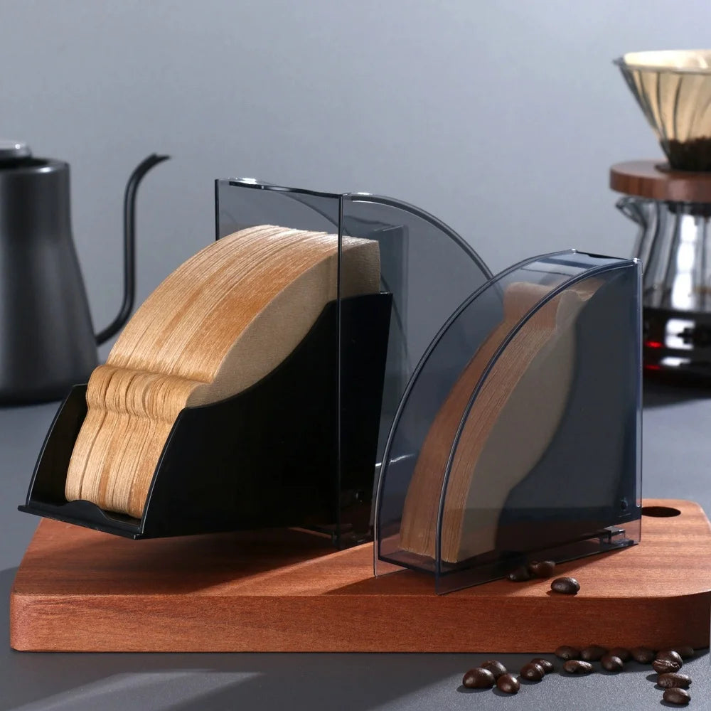 Coffee Filter Paper Dustproof Box V02 Fan-shaped Storage Box Thickened ABS Durable Professional Hand-brewed Coffee Accessories