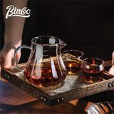Bincoo 450ml 550ml Glass Coffee Server - Heat Resistant Barista Carafe for Cold Brew and Espresso Easy to Clean Drip Coffee Pot