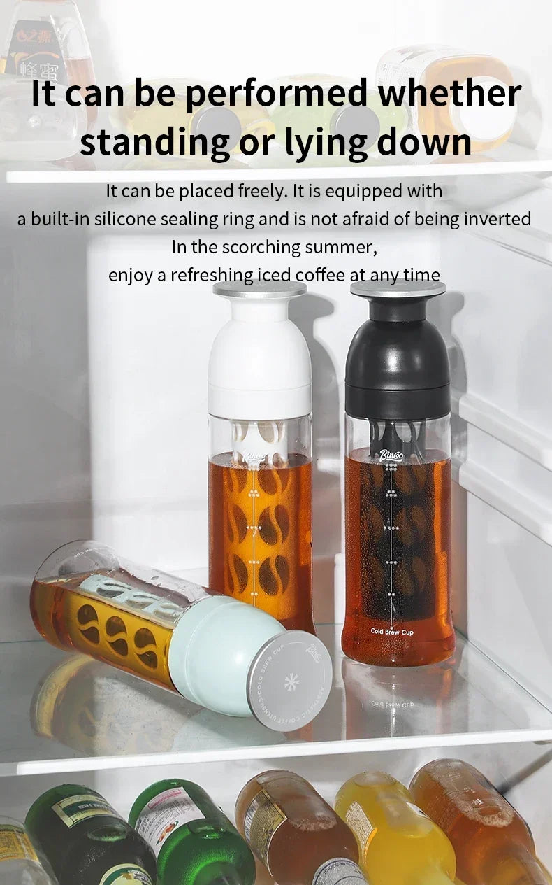 Bincoo Professional Cold Brew Coffee Maker, Safe Tritan Construction, Fine Mesh Filter, Temperature Resistant Portable Brewer