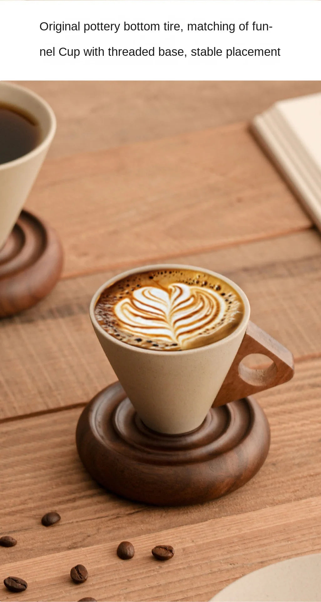 Triangular Cone Shape Vintage Pottery Tea Coffee Cup Pull Japanese Ceramic Mug Stoneware Rough Latte Espresso Cup 180ml