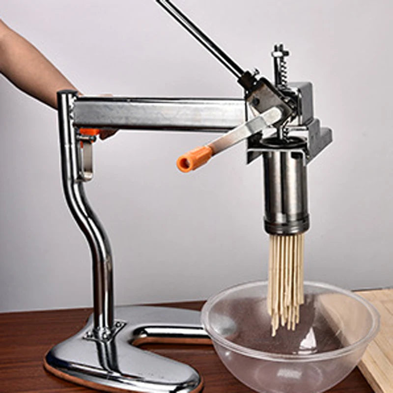 Household Manual Stainless Steel Noodle Pressing Machine Portable Two-axis Noodle Making Machine 10 Kinds of Pasta Making