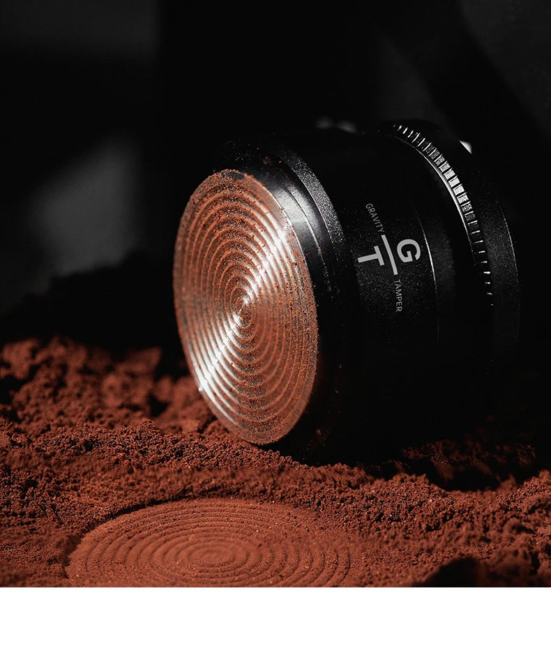 MUVNA Espresso Tamper V2, Slow Rebound Coffee Tamper with Stainless Steel Ripple Base for 51mm/53mm/58mm Portafilters