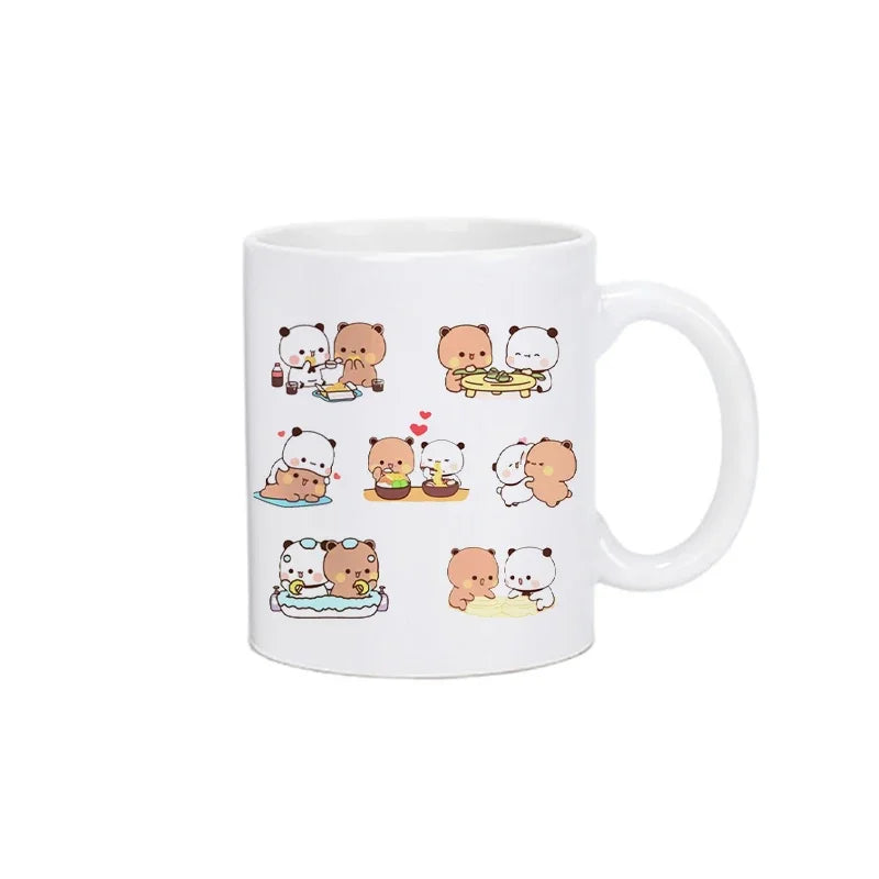 Panda Bear Bubu Dudu Coffee Milk Cup Mocha Cat Panda Bear Couple Creative Present Cute Gift Drinking Tea Cup Mugs