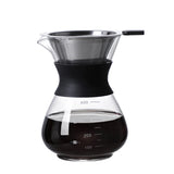 Glass Pour Over Coffee Maker Set with Sharing Carafe, Household Drip Coffee Brewer Kit for Home Brewing