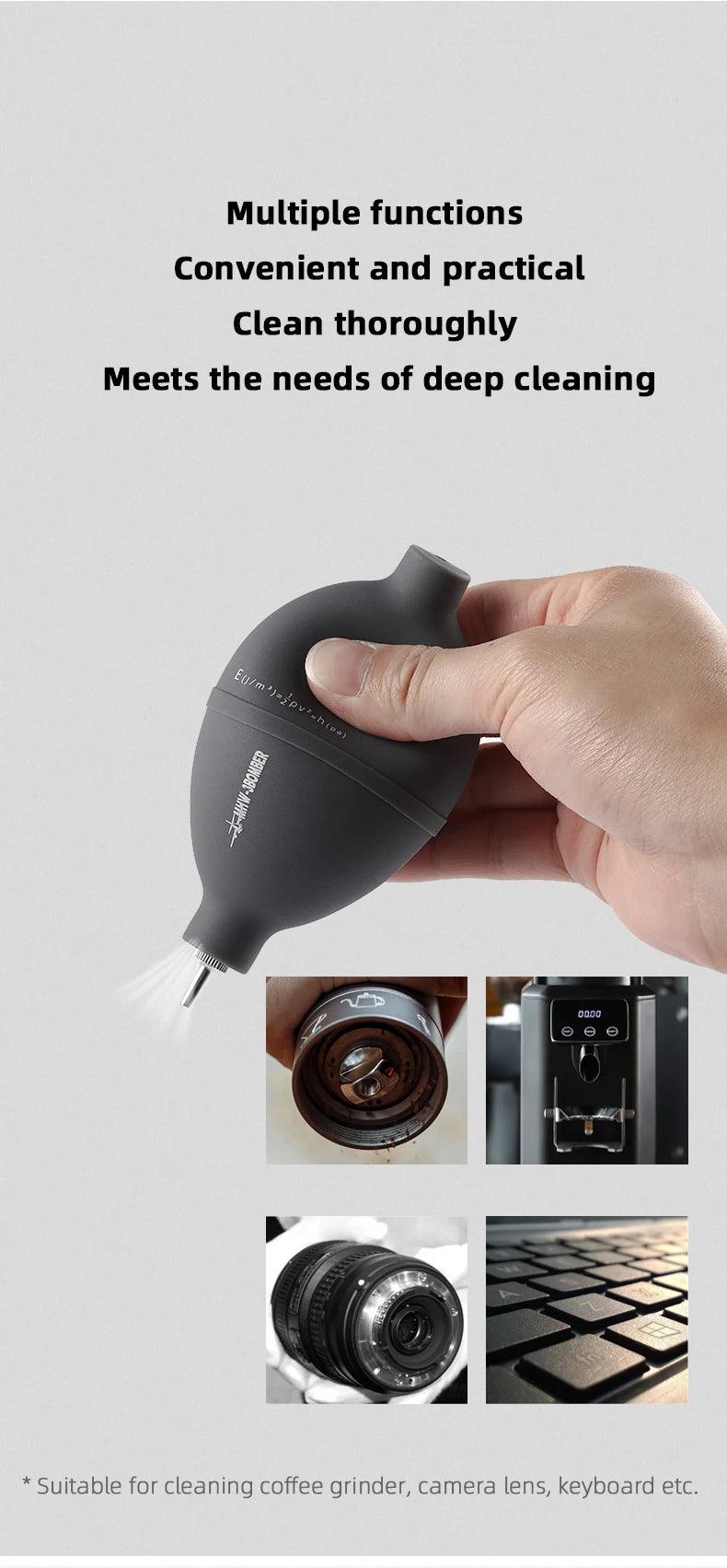 MHW 3BOMBER Coffee Grinder Cleaning Brush Air Blower Camera Dust Clean Blower Coffee Grinder Clean Tools Barista Accessories