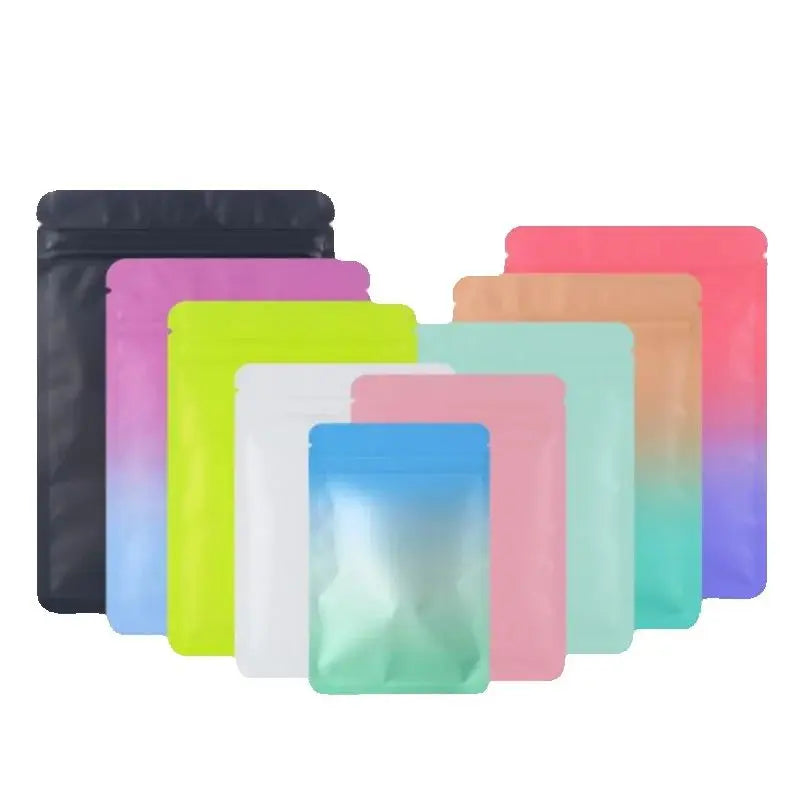 200PCS Aluminum Foil Zipper Packaging Bag DIY Custom Logo Tea Matcha Cocoa Powder Coffee Snack Sugar Spice Jewelry Gift Pouches