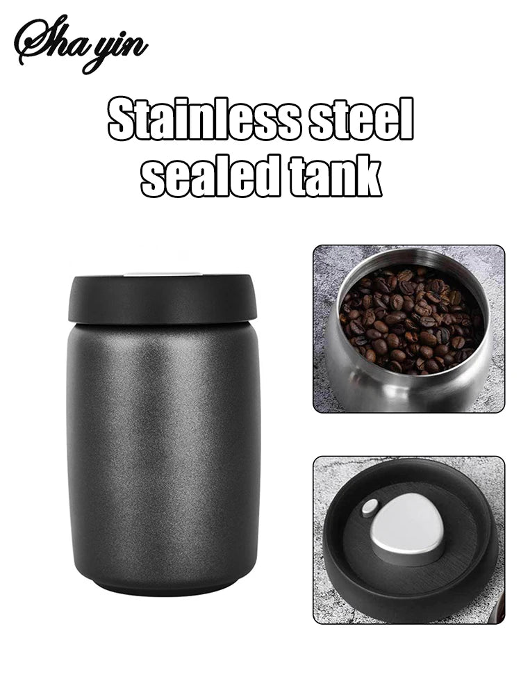 Coffee Beans Vacuum Sealed Jug 304 Stainless Steel Food Keep Fresh Storage Container Kitchen 1200ml Coffee Vacuum Canister