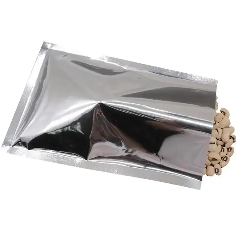 5-50pcs Vacuum Sealing Foil Bags Silver, Heat Sealable Aluminum Pouches for Ground Coffee,Spices,Moisture Proof&Light Blocking
