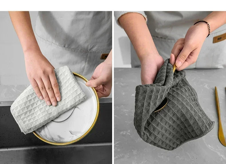 Coffee Bar Cleaning Towels Super Absorbent Microfiber Cleaning Cloth Towel Home Barista Clean Tool Coffee Machine Cleaner