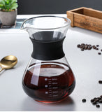 Glass Pour Over Coffee Maker Set with Sharing Carafe, Household Drip Coffee Brewer Kit for Home Brewing