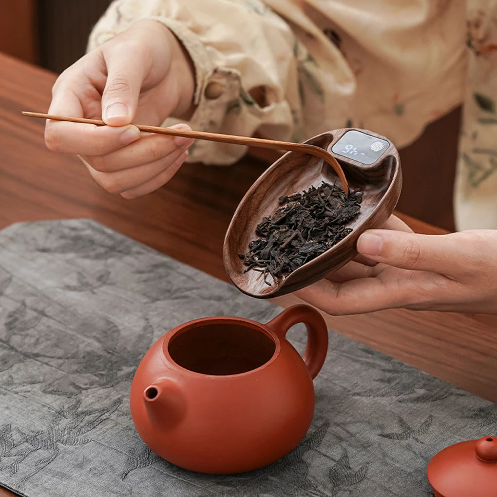 Wood Tea Scale High Accuracy Digital Scale for Restaurant Baking Indoor LED Display Screen for Tea Leaves