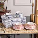 2Set European Ceramics Coffee Cups Milk Mug Plates Espresso Cup Household Afternoon Teacup Suit Holiday Giftate Gift Box