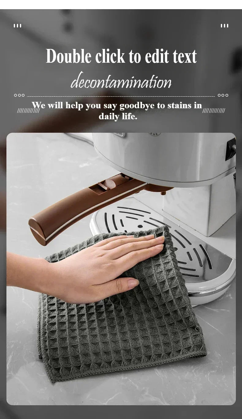 Coffee Bar Cleaning Towels Super Absorbent Microfiber Cleaning Cloth Towel Home Barista Clean Tool Coffee Machine Cleaner