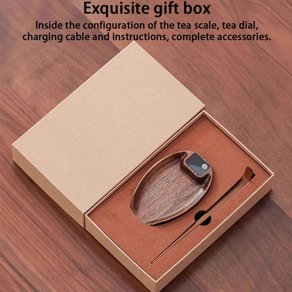 Wood Tea Scale High Accuracy Digital Scale for Restaurant Baking Indoor LED Display Screen for Tea Leaves