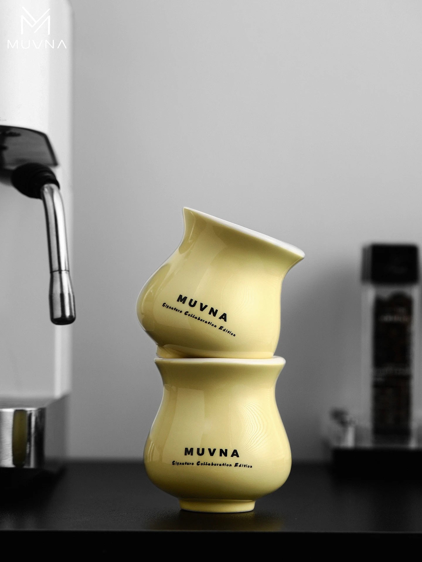Muvna Ceramic Tasting Cup，120ml huabusan series Tea Cups，Coffee Espresso Cups for Latte, Cappuccino, Espresso Coffee and Tea