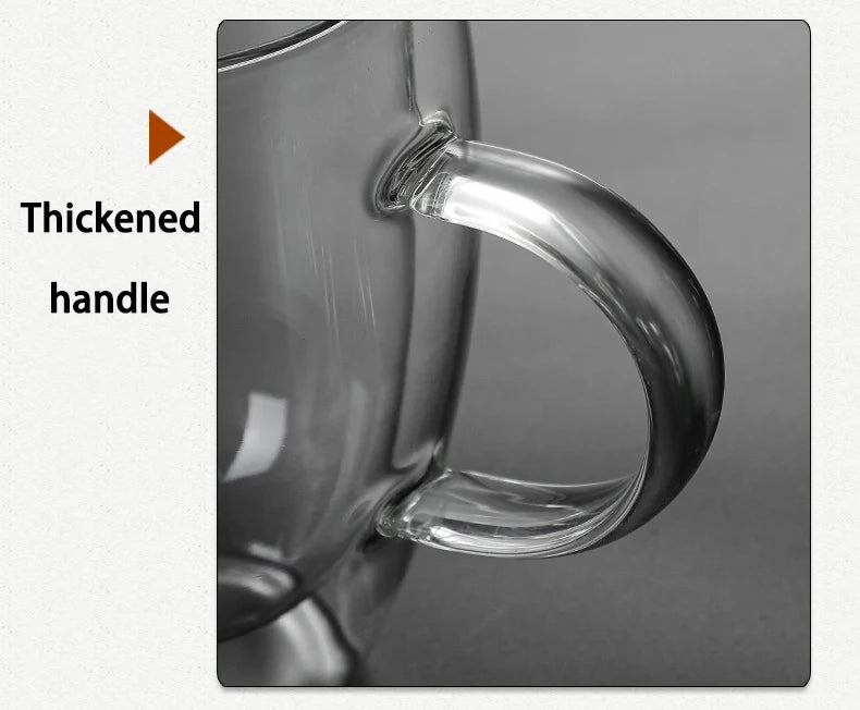 Double Wall High Borosilicate Glass Mug Heat Resistant Tea Milk Lemon Juice Coffee Water Cup Bar Drinkware Lover Gift Creativity