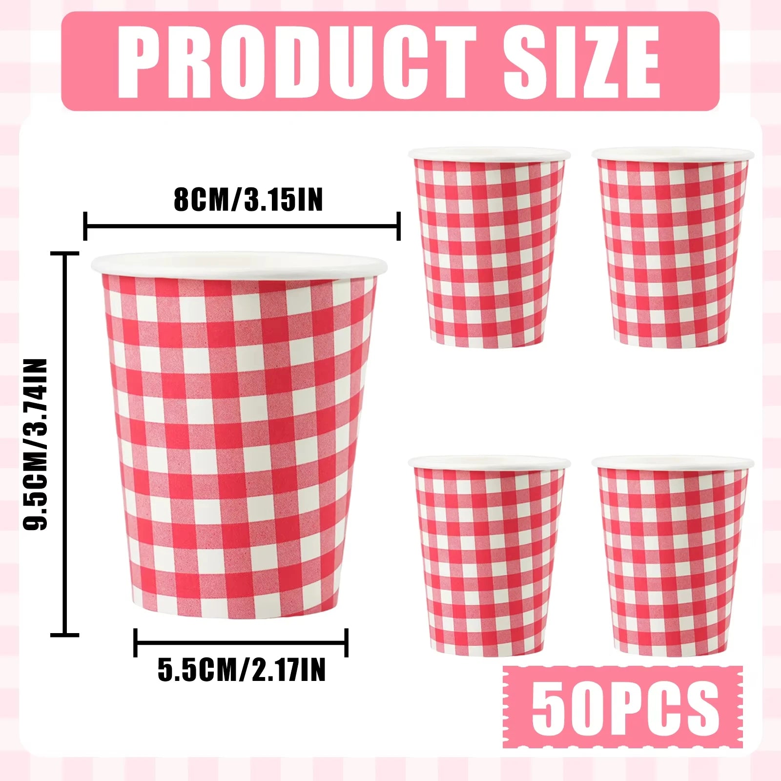 45pcs 8oz  Double-Walled Insulated Corrugated Cardboard Coffee Cups Thickened Disposable Striped Portable Paper Cups With Lids