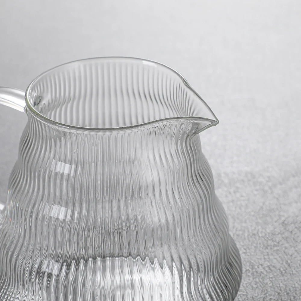 600ml Hand Brew Coffee Carafe Clouds Shape Clear Glass Kettle Sharing Pot with Lids Espresso Coffee Maker Accessories