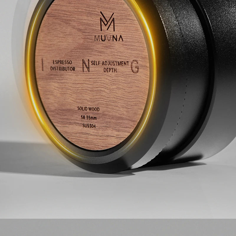 MUVNA Espresso Tamper V2, Slow Rebound Coffee Tamper with Stainless Steel Ripple Base for 51mm/53mm/58mm Portafilters