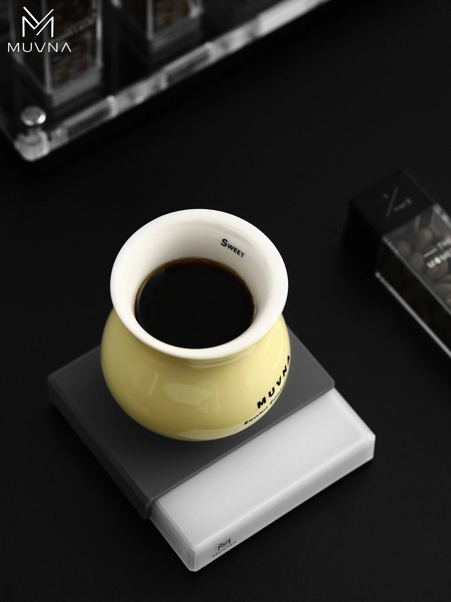 Muvna Ceramic Tasting Cup，120ml huabusan series Tea Cups，Coffee Espresso Cups for Latte, Cappuccino, Espresso Coffee and Tea