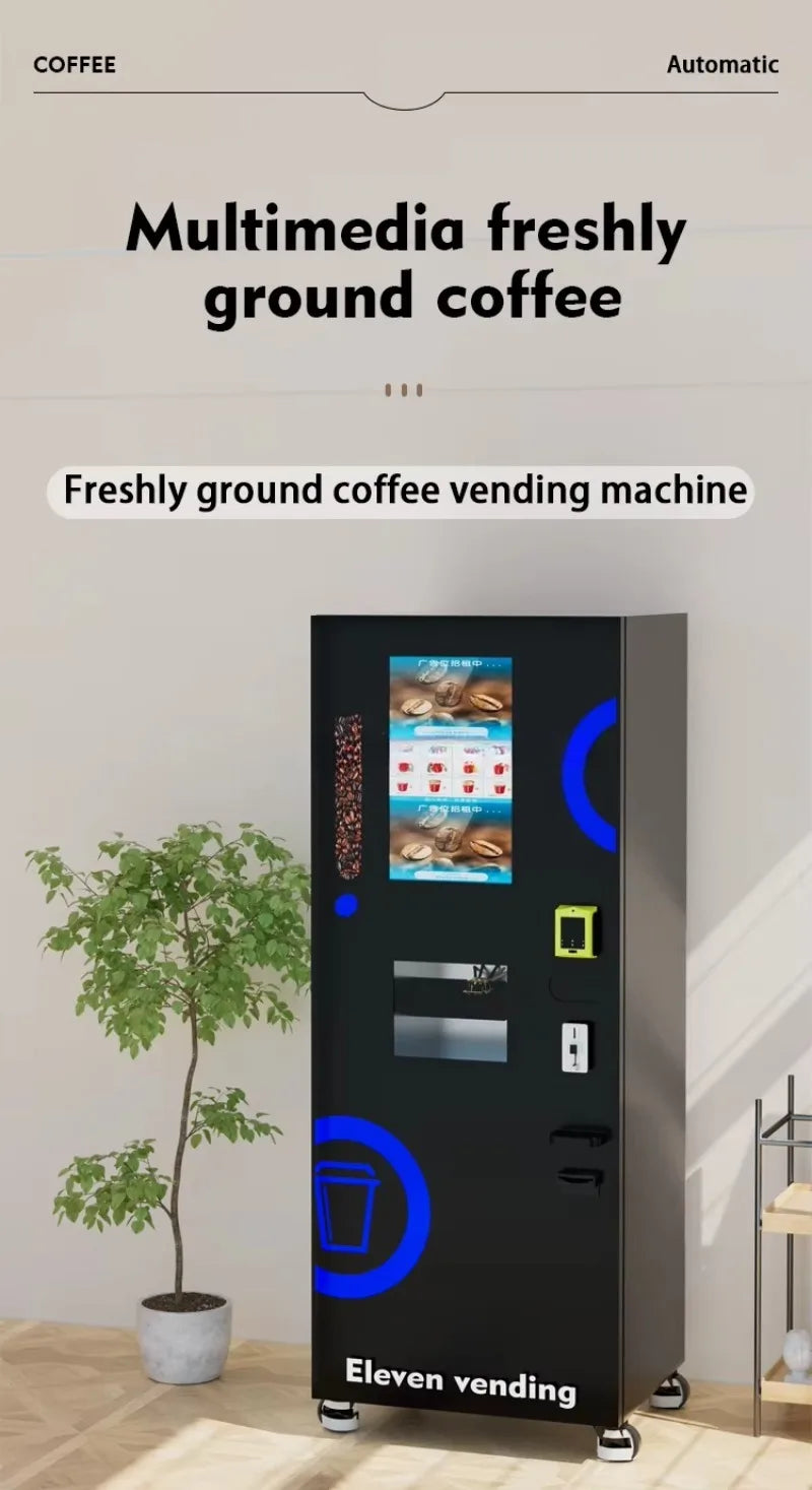 Automatic Fresh Ground Coffee Vending Machine with 24/7 OnDemand Premium Brew