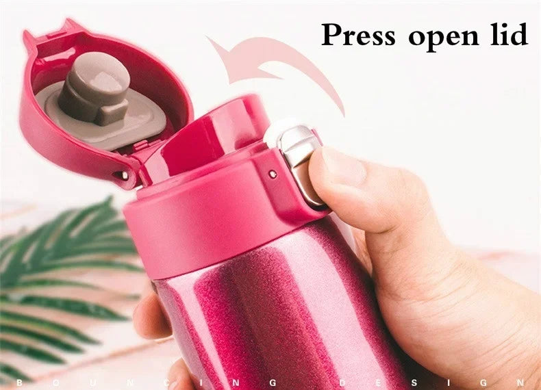 500ML Stainless Steel Bouncing Cover Vacuum Flask Thermos Cup Coffee Tea Milk Thermo Bottle Stainless Steel Coffee Mug Thermos