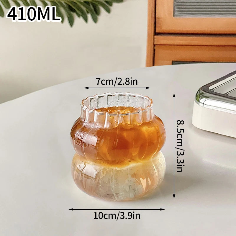 500ml Bubble Tea Glass Cups Coffee Measuring Cup Heat-resistant Tumbler Drinkware Transparent Milk Juice Pitcher Coffee Mug