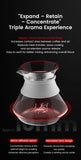 MHW-3BOMBER Aroma Coffee Server Enhanced Aroma Glass Carafe Pour Over Drip Coffee Pot Barista Home Brewing Accessories