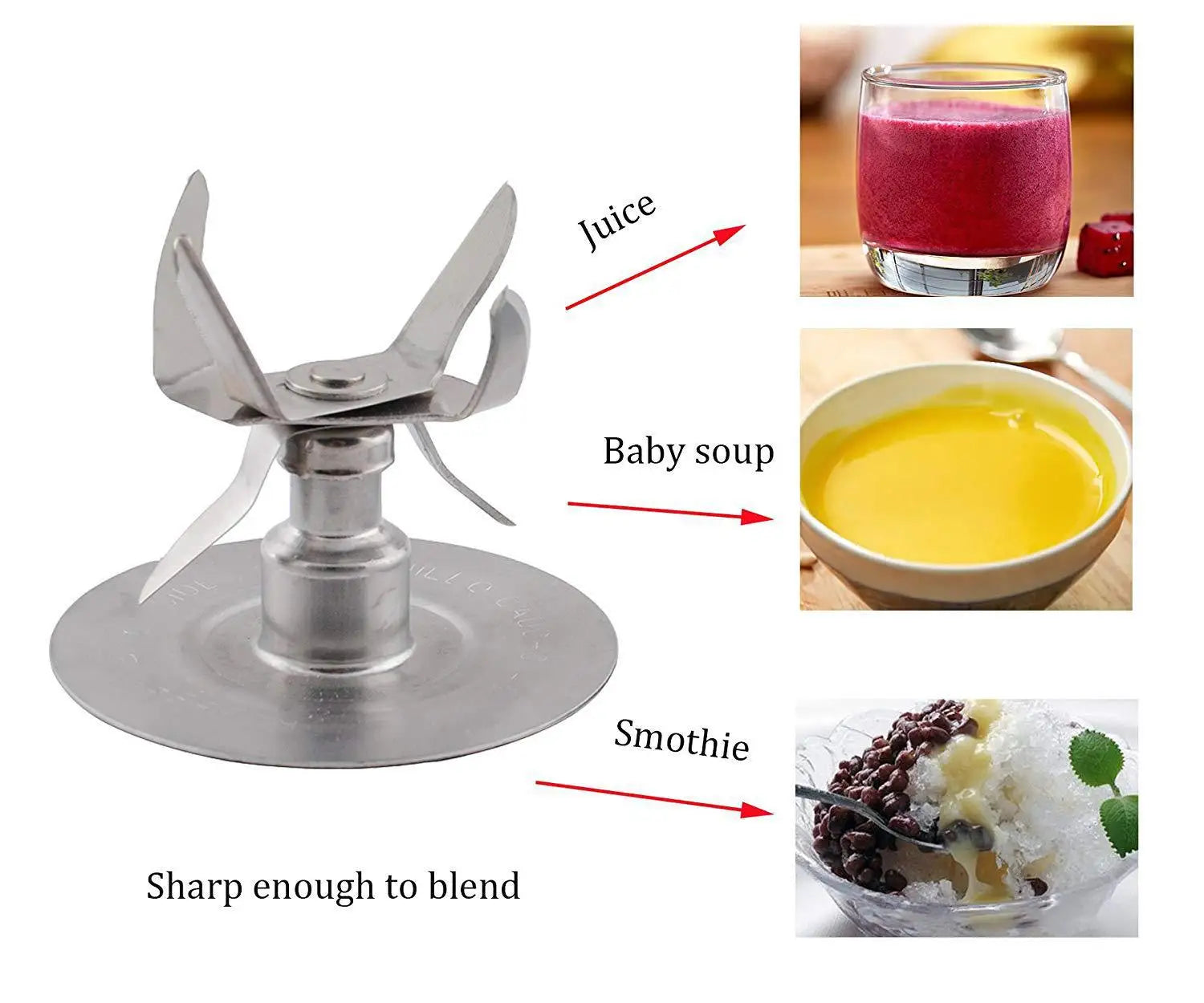 Blender Blade for Oster Ice Juicer Blade Mixing Knife 4 Leaf