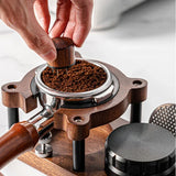 51/53/54/58mm Wood Coffee Tamper Mat Station Stand Portafilter Holder Filter Screen Holder Espresso Tamping Storage Rack Barista