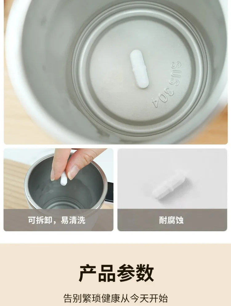 Electric Coffee Mug with LED Temperature Display - One-Touch Operation, Suitable for Mixing Coffee, Milk, Tea, Blended Drinks