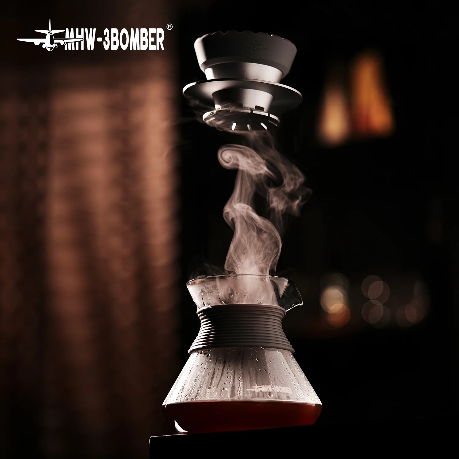 MHW-3BOMBER Aroma Coffee Server Enhanced Aroma Glass Carafe Pour Over Drip Coffee Pot Barista Home Brewing Accessories